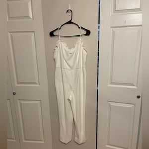 Adrianna Papell White Pant Romper
